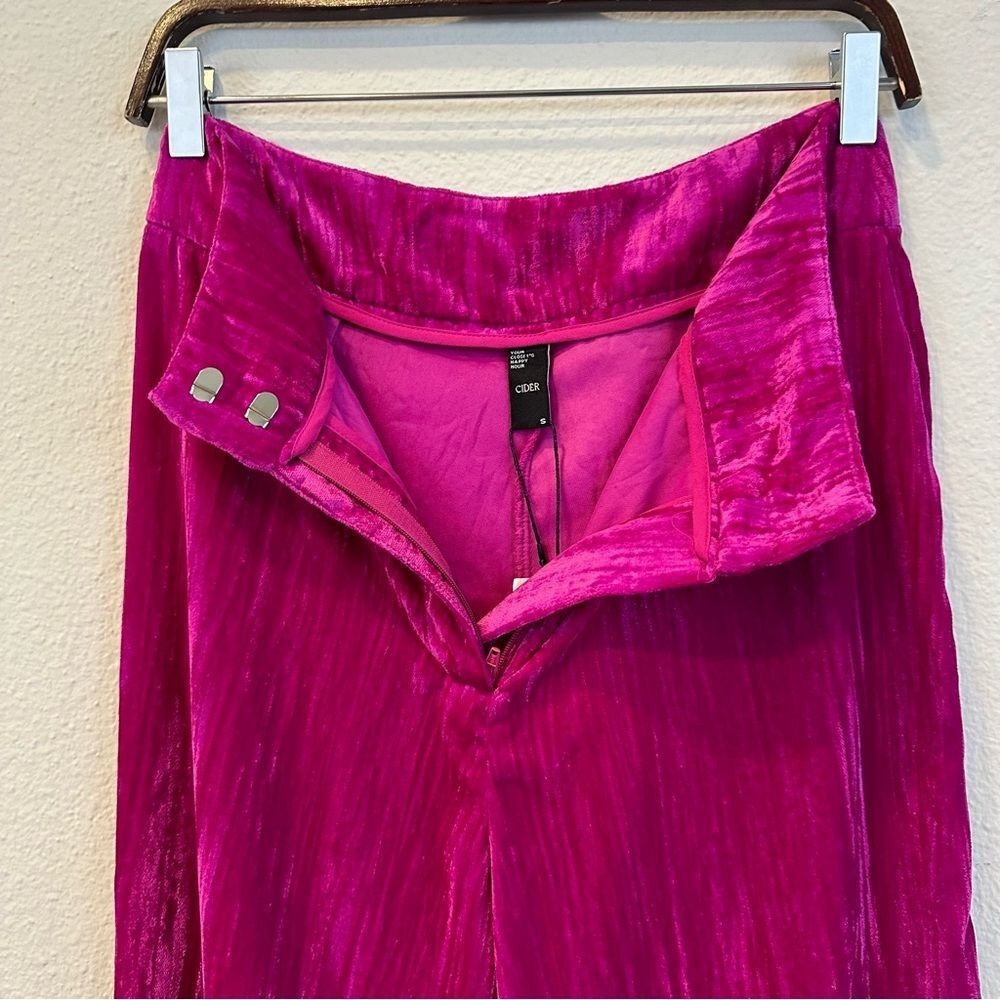 NWT Cider Velvet High Waist Wide Leg Pant Women’s S 066 - Picture 3 of 5